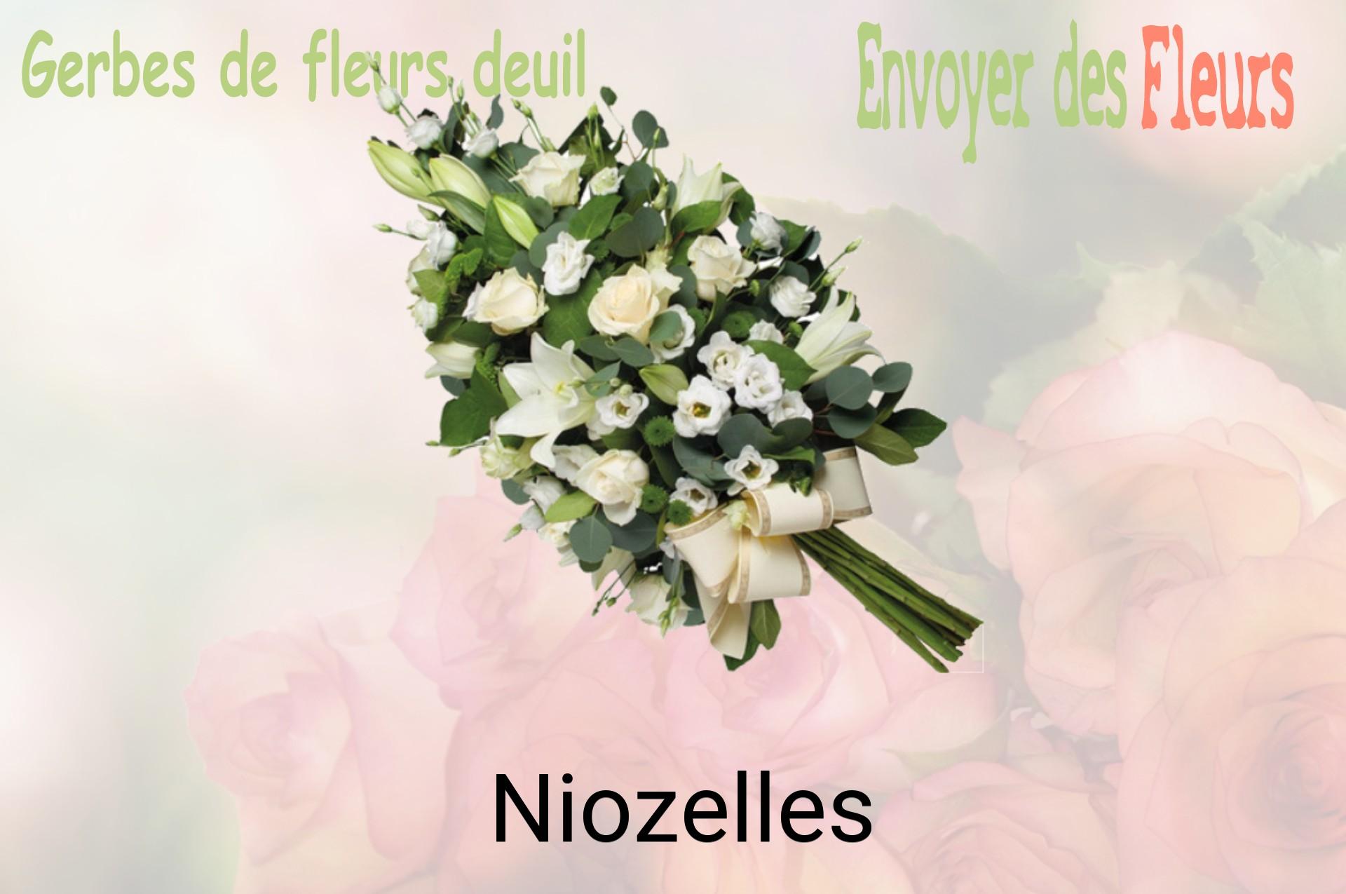 Gerbe de fleurs de deuil livrée à Niozelles